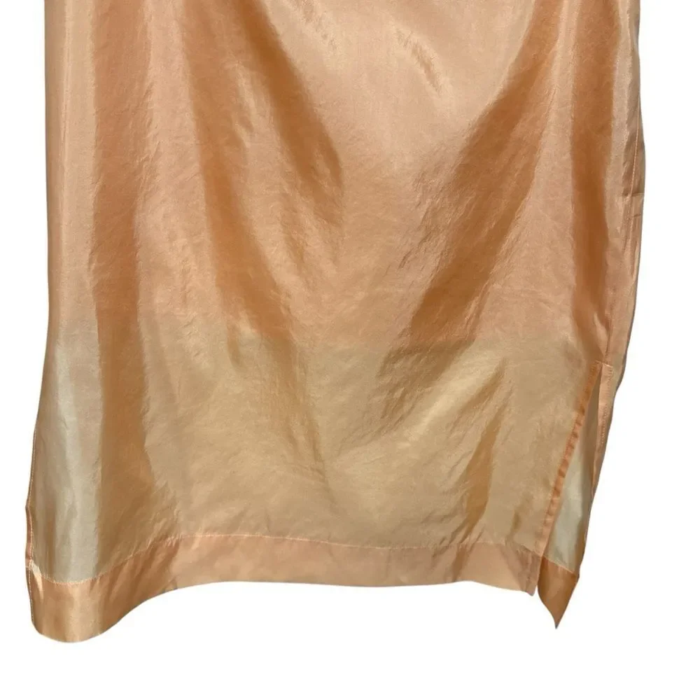 J. Crew Peach Satin Pencil Skirt